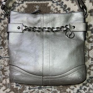 COPY - Coach F19722 Silver Chain Crossbody Shoulder Bag Coach